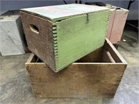 Wood Crates, one with dovetail