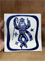 Vintage Blue & White Tile TRivet