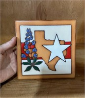 Texas Star & Blue Bonnets Tile Trivet