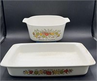 VTG Coring Ware Spice of Life 3qt Casserole Dish