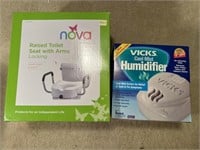 Humidifier and Raised toilet seat