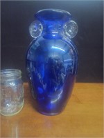 Pier 1 imports blue glass vase