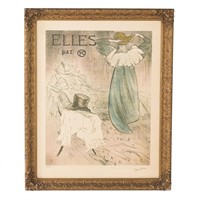 After Henri de Toulouse-Lautrec. "Elles," litho