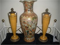 Ceramic Urns (2) and Vase (24 in.)