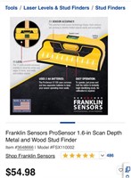 Franklin Sensors ProSensor  Depth  Metal and Wood