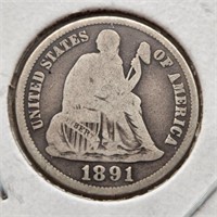 1891-S Seated Liberty Half Dime