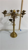 Brass Victorian 7 candelabra, 25” tall