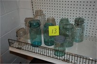 Lot of 10 assorted mason jars