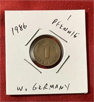 1986 Germany 1 Pfennig