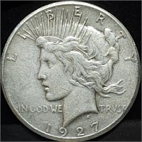 1927 Peace Silver Dollar, Better Date