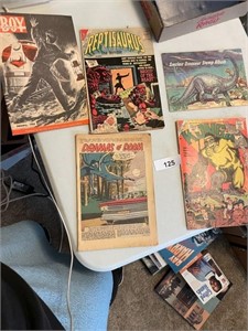 Comic Books, Sinclair Stamp Book & Other