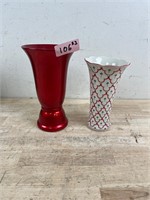 Red Glass Vases