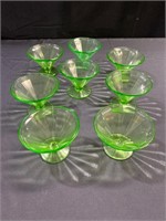 Uranium Glass Berry Bowls