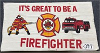 24x44 Great to be a Firefighter Rug Textile
