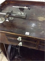 Antique Watch Makers Cabinet w/ Lathe, 4 Drawers