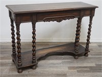 Vanleigh Furniture carved tiger oak console table
