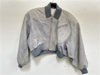 Vintage blue suede jacket
No size marked-