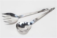 Mexican Sterling Silver Salad Servers