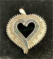 Jewelry - marked 925 sterling heart pendant with