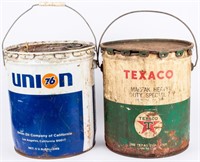 Lot of 2 Vintage Texaco & Union 76 Product Cans