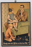 WW1 BRITISH WAR POSTER DADDY WHAT DID YOU DO WWI