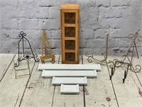 Wall Shelves, Easels & Cabinet