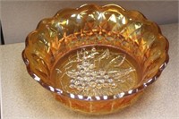 Large carnival glass bowl