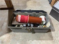 Metal Tool Box w/ Propane Torch, Other Misc. Items