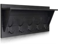 RUSTIC 24IN WALL MOUNTED BLACK COAT RACK