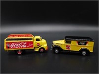 COCA-COLA DIE CAST DELIVERY TRUCKS LOT OF 2