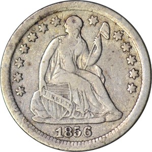 1856 SEATED LIBERTY HALF DIME - FINE
