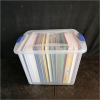 8.5x11 colored paper, cardstock, etc in container