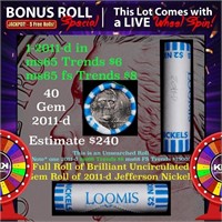 1-5 FREE BU Nickel rolls with win of this 2011-d S