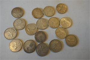 17 - 1966 & Older 25 Cent Coins
