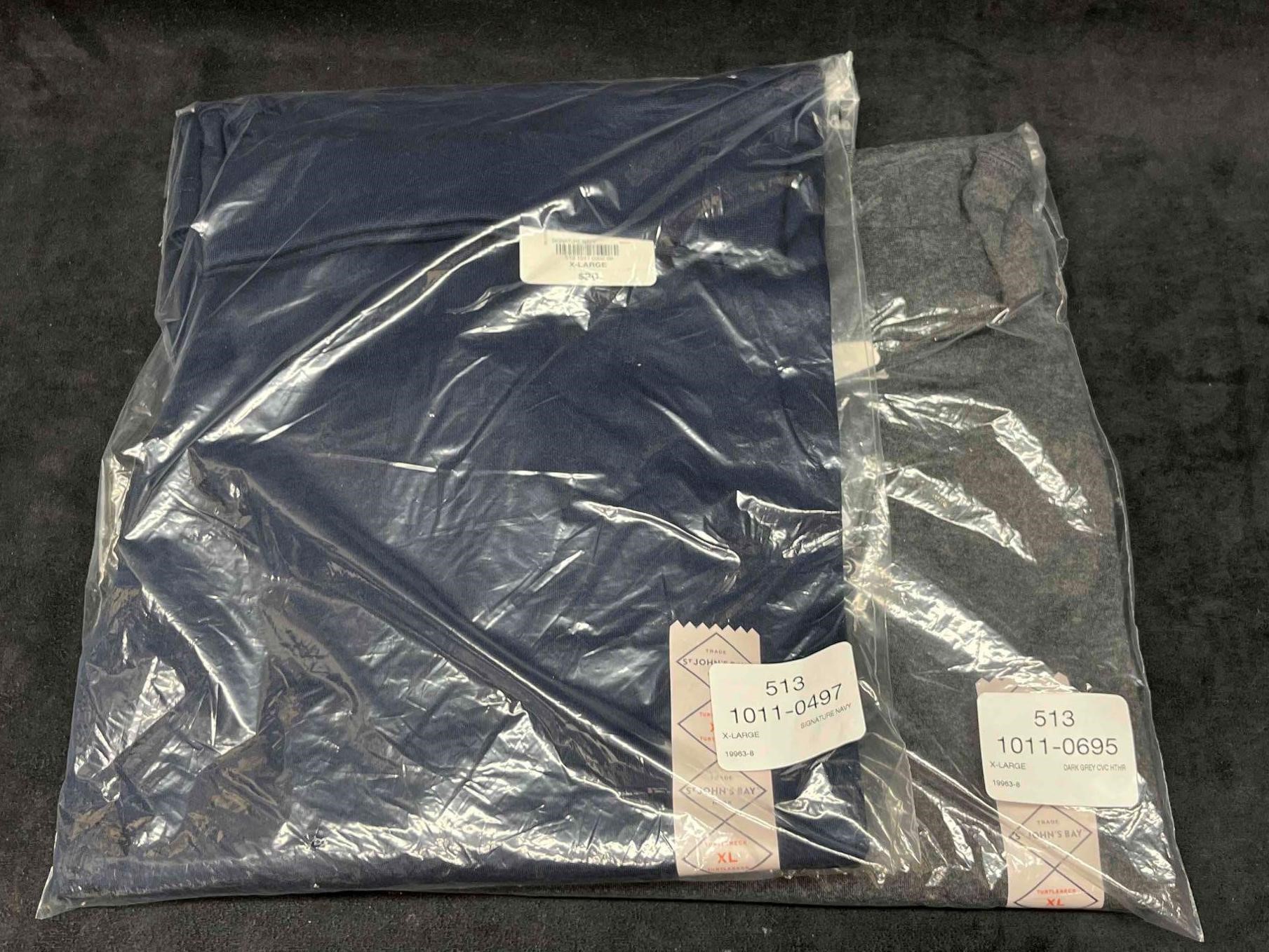 Two Sealed XL Turtlenecks From St.Johns Bay In Sig