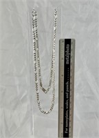 .925 Sterling Italian Figaro link 24" necklace
