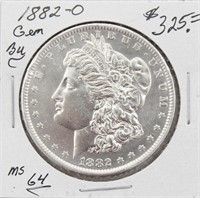 1882-O Morgan Silver Dollar Coin BU