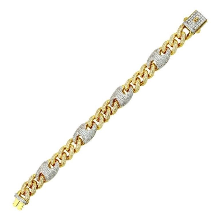 Sterling Silver Cuban Mariner Link Bracelet