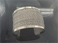 Grey Metal Cuff Bracelet