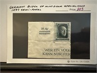 GERMANY B104A MINT OG SPECIAL ISS 1937 SPECIAL ISS