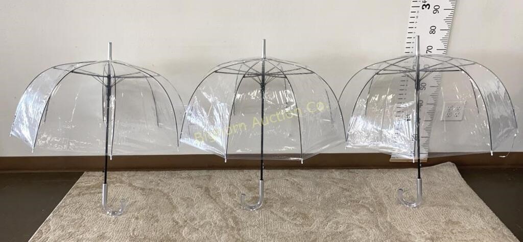 New Clear Bubble Umbrellas 3pc Lot