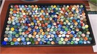 Vintage machine made marbles container not