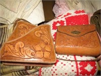 2 leather purses