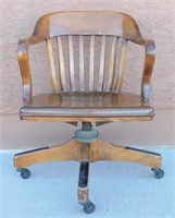 Vintage Sikes Company Walnut Banker's Chair