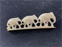 Bone elephant pin 1 3/4"