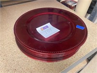 Red Decorative Plates