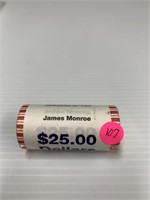 JAMES MONROE DOLLAR ROLL COINS UNCIRCULATED