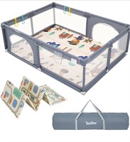 Large Baby / Toddler Playpen with Mat