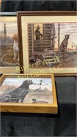 Assorted hunting dog artwork