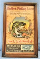 VINTAGE HEDDON FISHING LURE SIGN*ADVERTISING